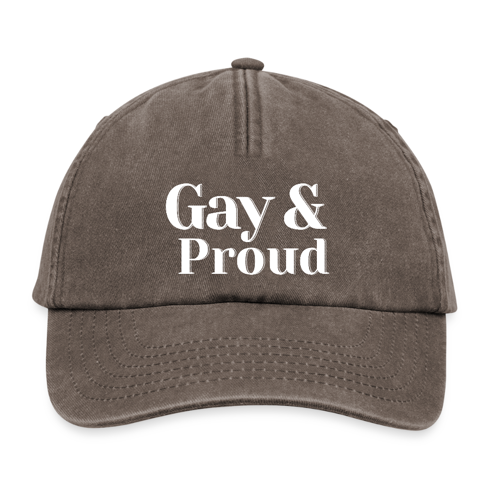 Gay & Proud | Pride Vintage Cap [SIMPLE] - Vintage Braun