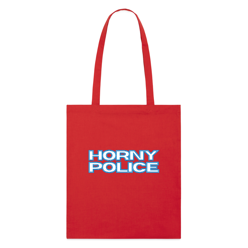 HORNY POLICE | Kink Fetish Pride Bio-Stoffbeutel - Rot