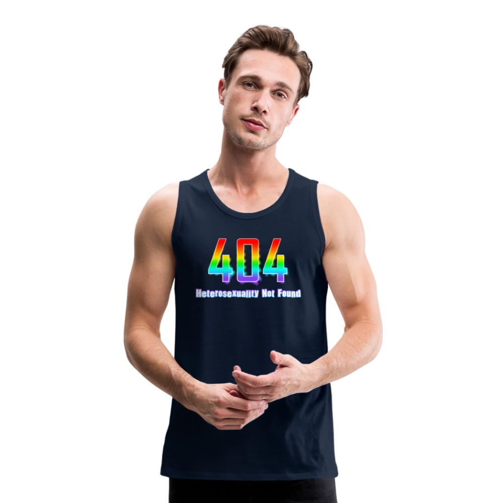 Error 404 Heterosexuality Not Found Premium Tank Top - Navy