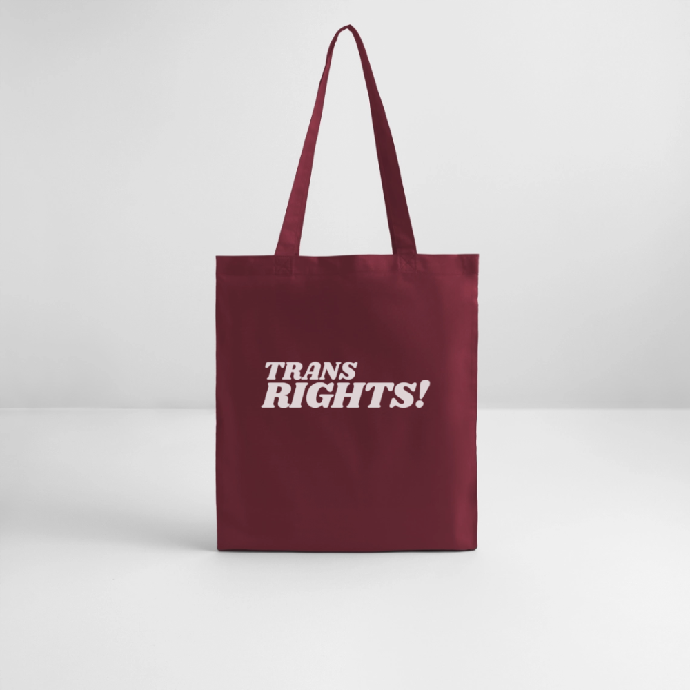 Trans Rights! | Pride Bio-Stoffbeutel - Burgunderrot