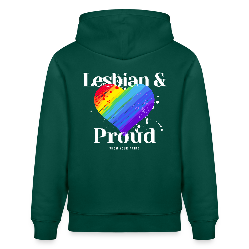 Lesbian & Proud | Pride Bio-Hoodie Unisex - Forest