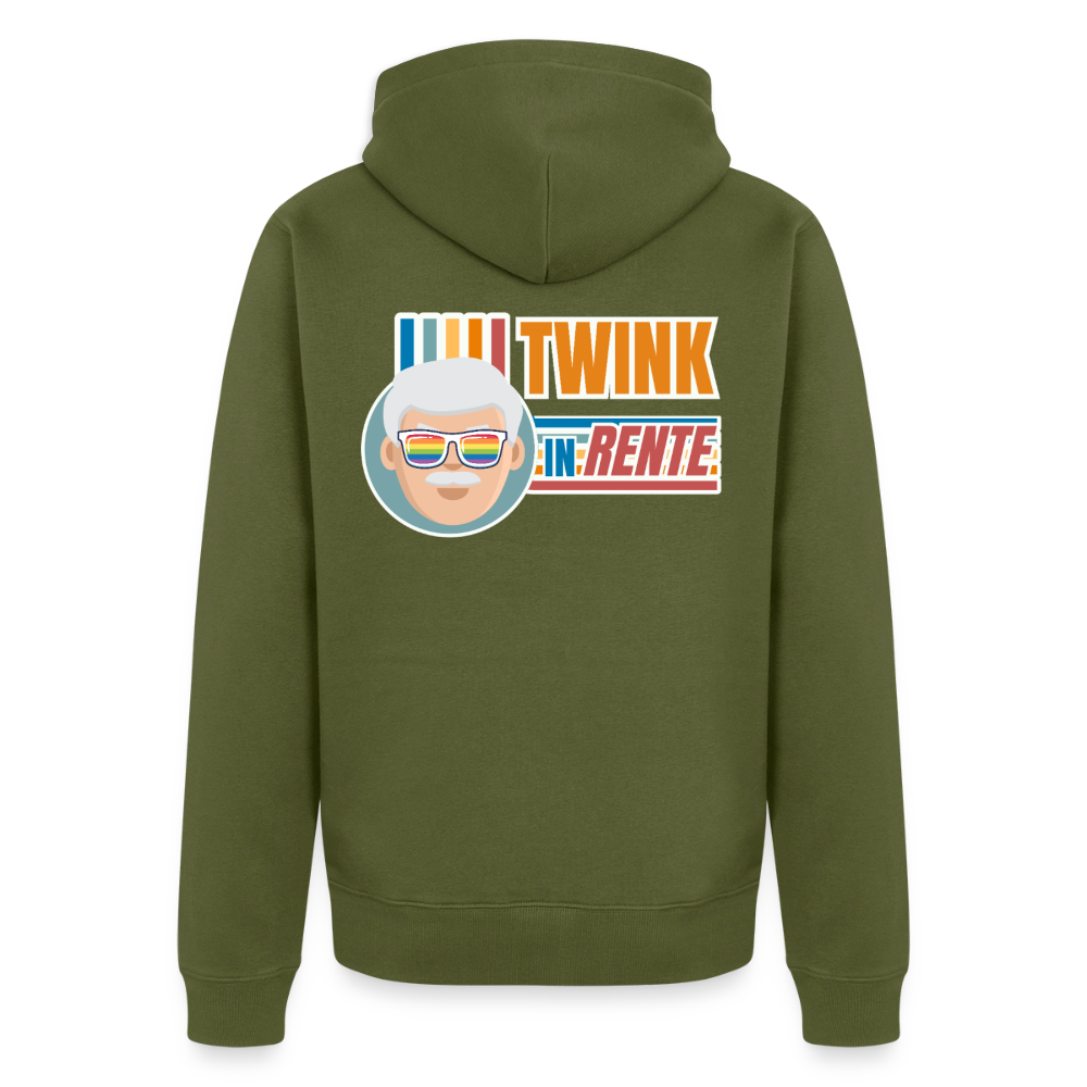 Twink in Rente Kapuzenjacke | Gay Retirement vom Jugendwahn - Khaki