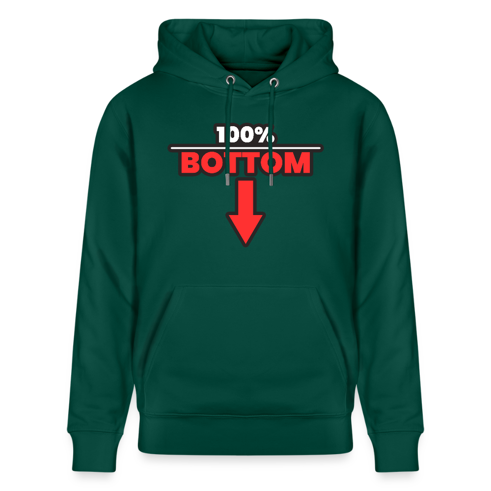 100% BOTTOM [PFEIL] | Kink Fetish Pride Bio-Hoodie Unisex - Forest