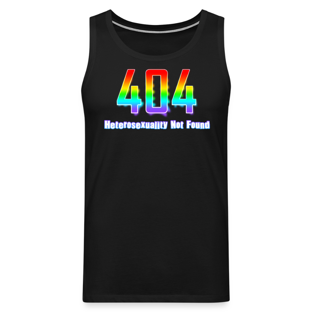 Error 404 Heterosexuality Not Found Premium Tank Top - Schwarz