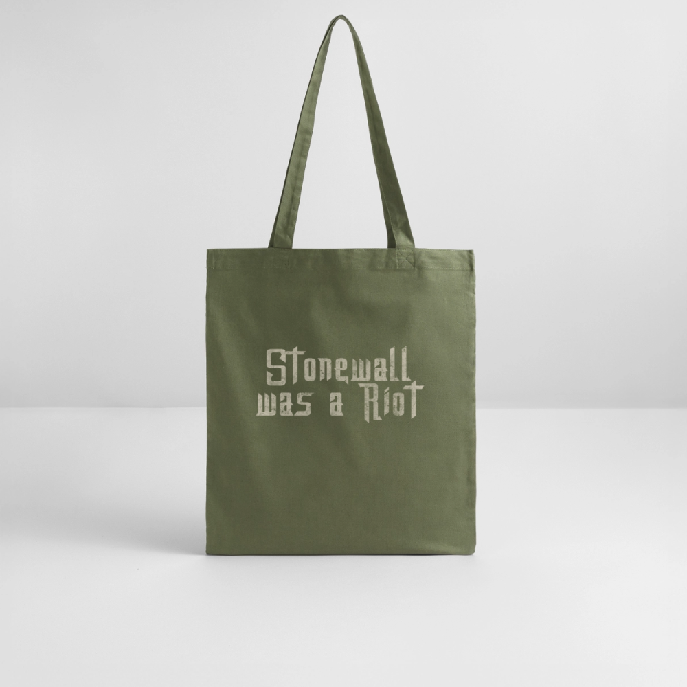 Stonewall was a Riot | Pride Bio-Stoffbeutel - Khaki