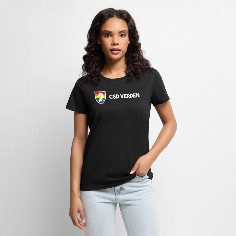 CSD Verden Premium Pride T-Shirt Tailiert Doppelseitig - Schwarz