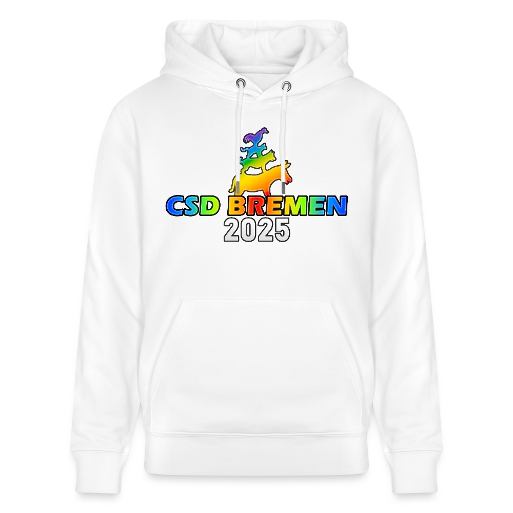 CSD Bremen 2025 Pride Unisex Bio-Hoodie - Weiß