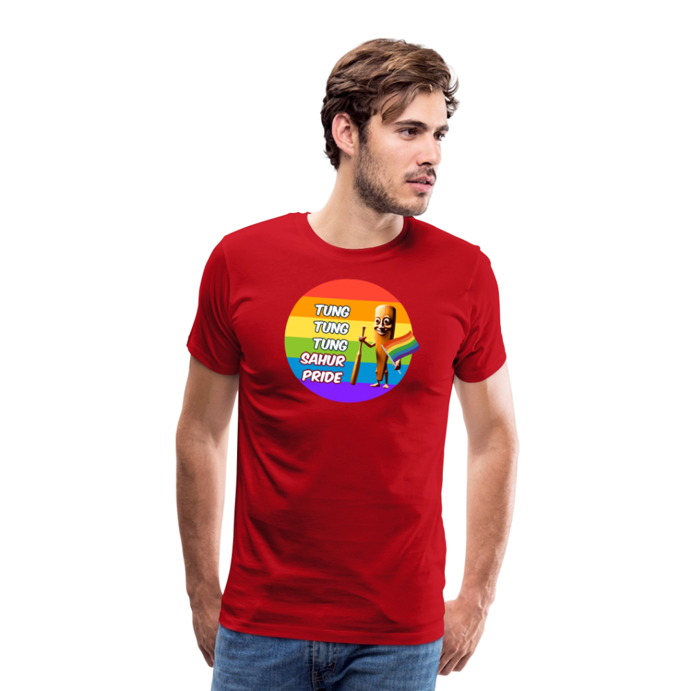 Tung Tung Tung Sahur Pride Premium T-Shirt - Rot