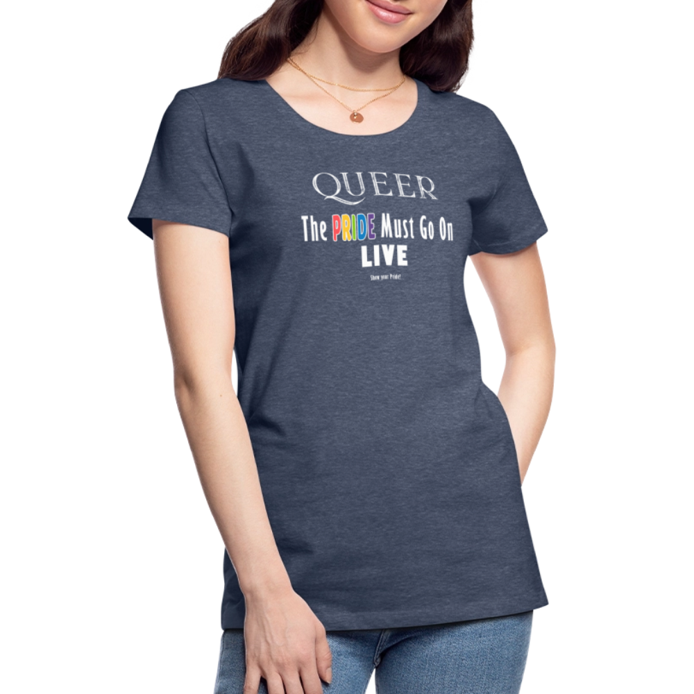 PRIDE Must Go On T-Shirt Germany Tour 2025 - tailiert (blau-meliert) - Blau meliert