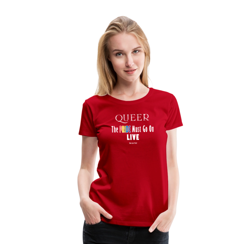 PRIDE Must Go On T-Shirt Germany Tour 2025 - tailiert (rot) - Rot