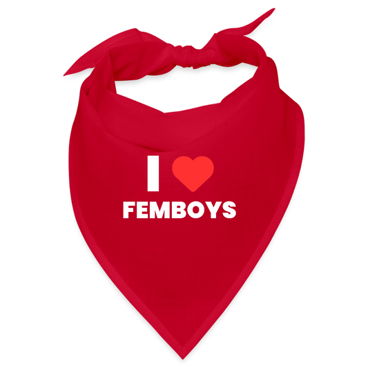 I LOVE FEMBOYS | Kink Fetish Pride Bandana - Rot