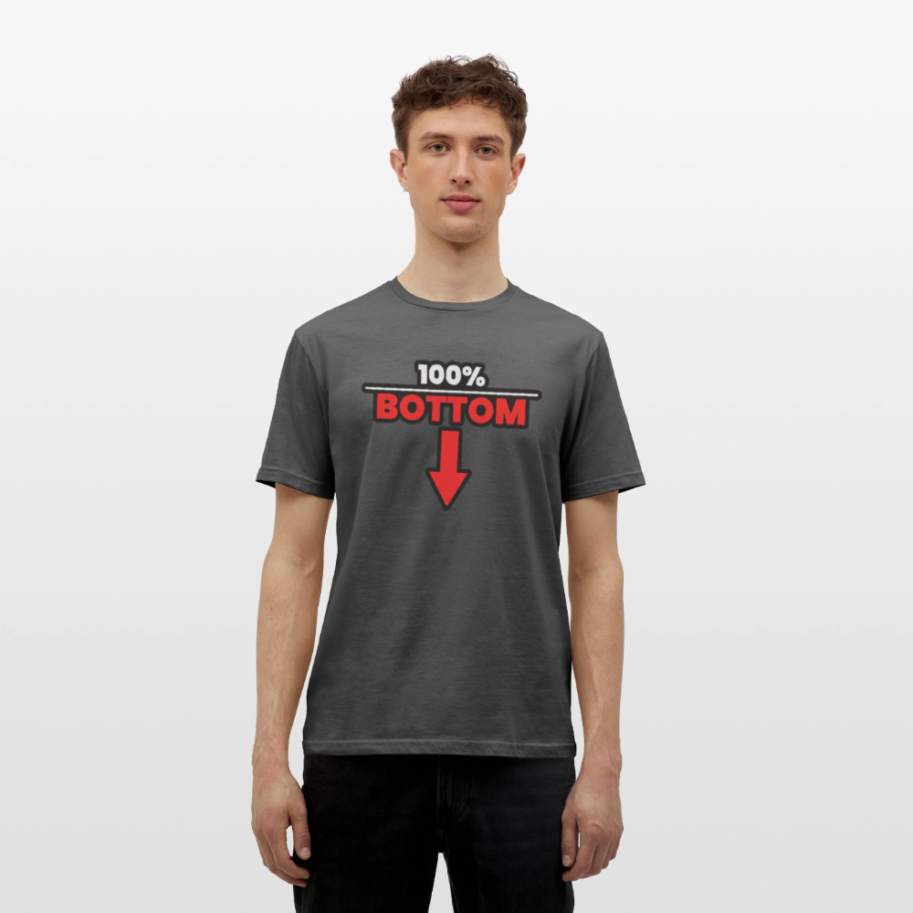 100% BOTTOM [PFEIL] | Kink Fetish Pride T-Shirt - Anthrazit