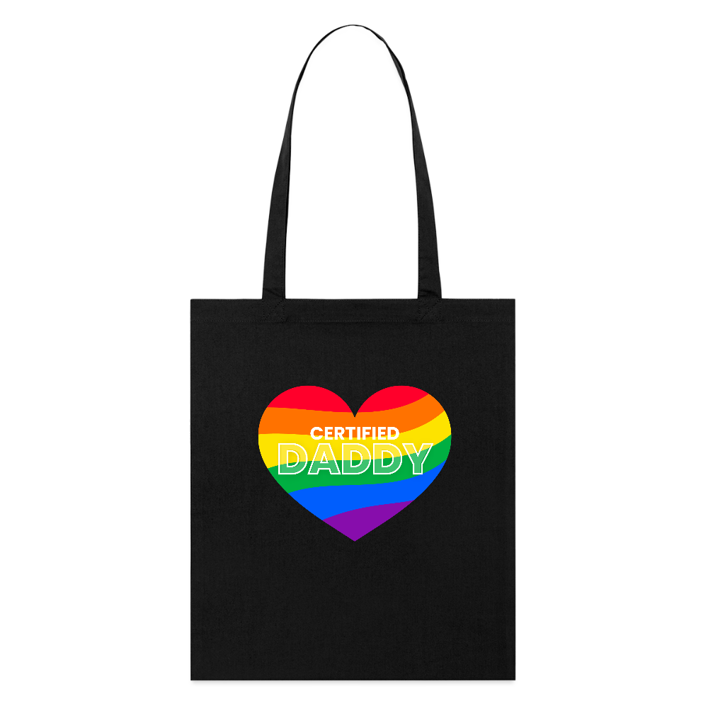 CERTIFIED DADDY | Kink Fetish Pride Bio-Stoffbeutel - Schwarz
