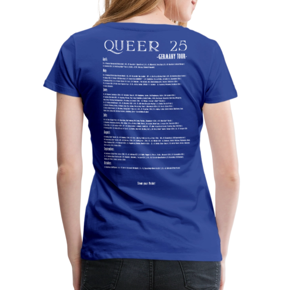 PRIDE Must Go On T-Shirt Germany Tour 2025 - tailiert (dunkelblau) - Königsblau