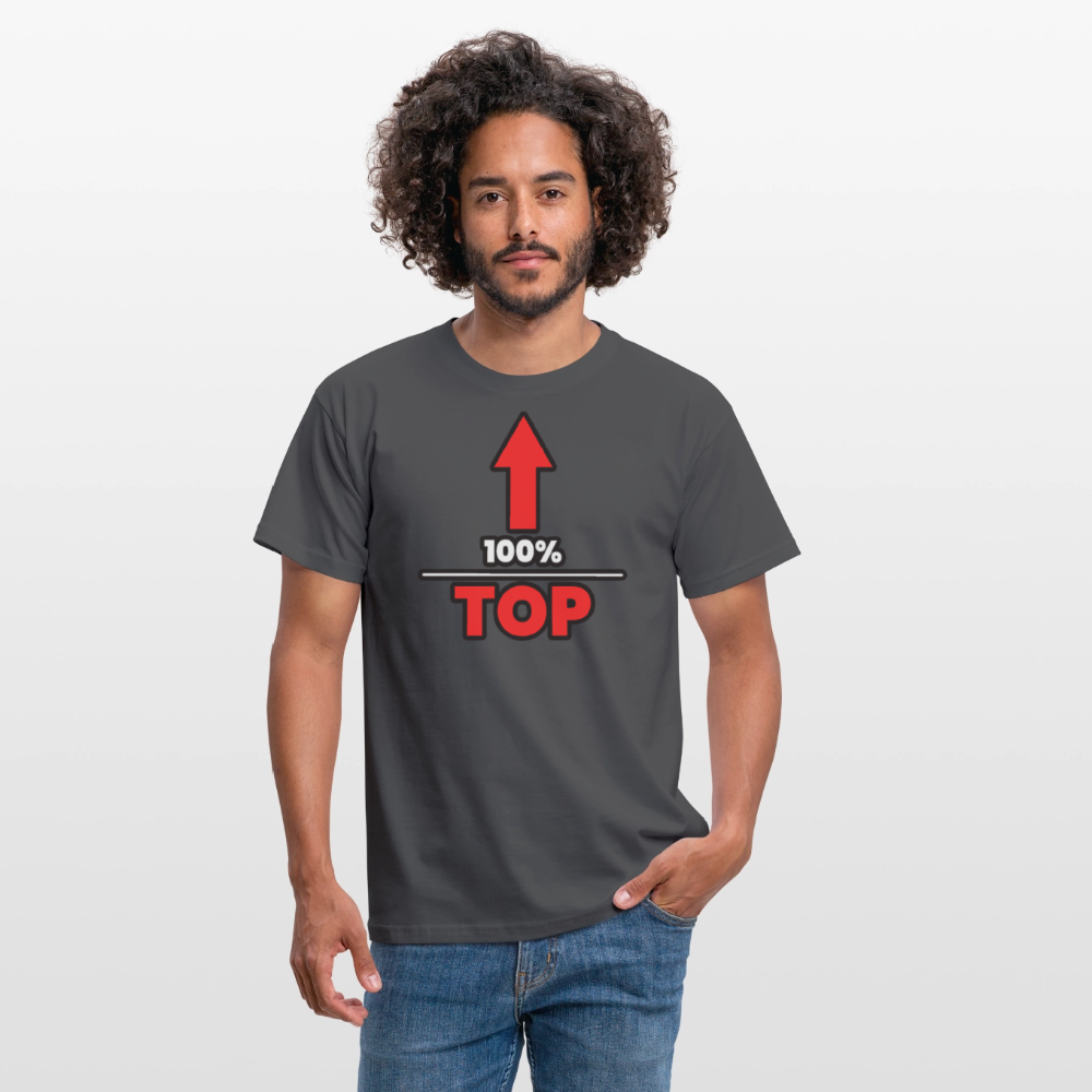 100% TOP [PFEIL] | Kink Fetish Pride T-Shirt - Anthrazit