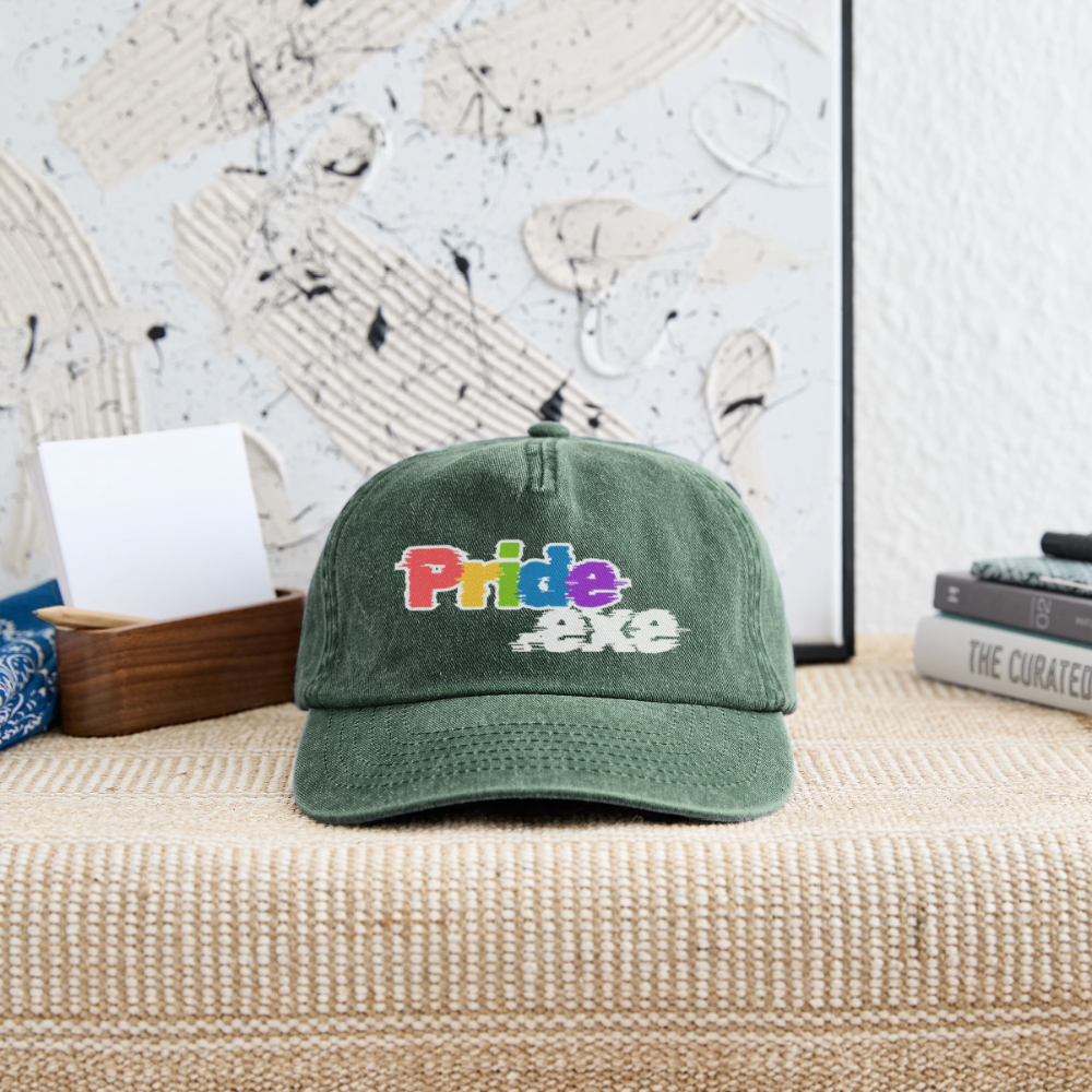 Pride.exe | Pride Vintage Cap - Vintage Flaschengrün 