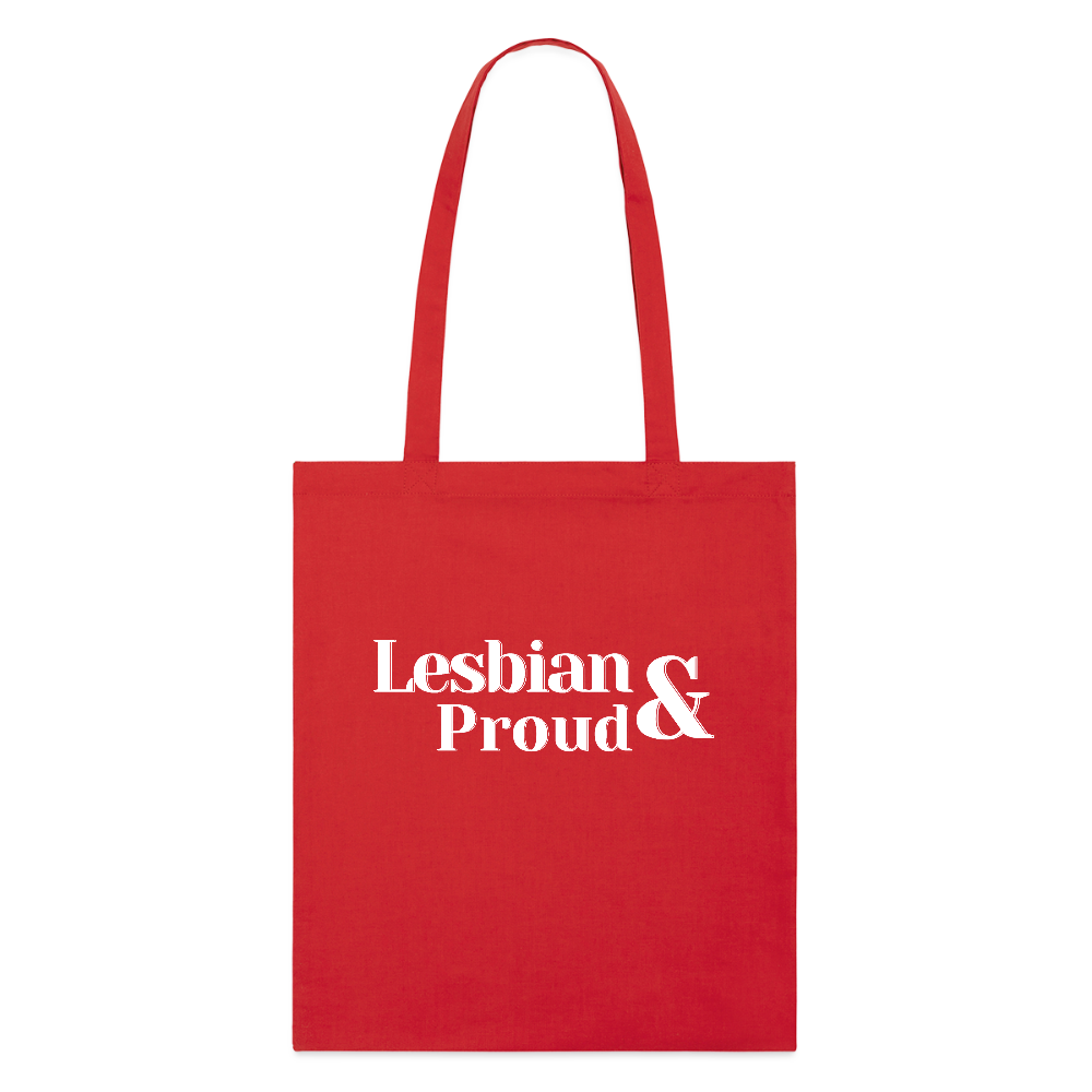 Lesbian & Proud | Pride Bio-Stoffbeutel [SIMPLE] - Rot