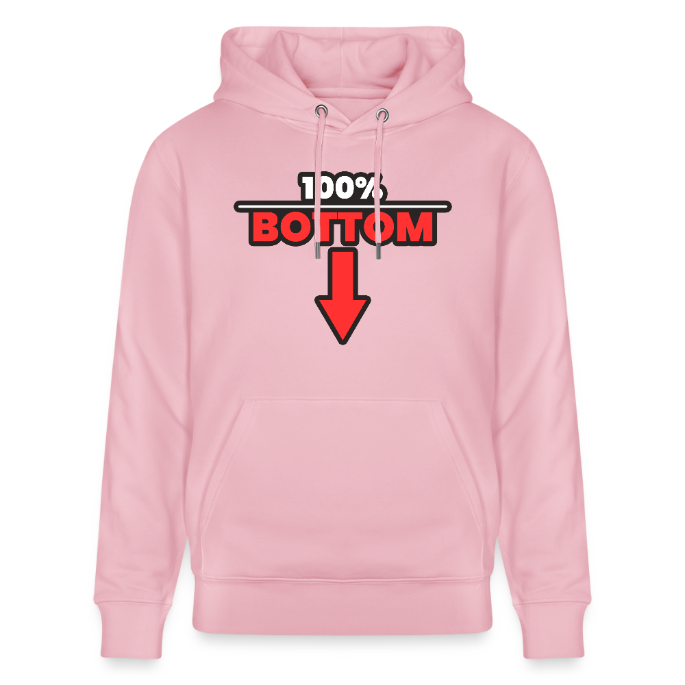 100% BOTTOM [PFEIL] | Kink Fetish Pride Bio-Hoodie Unisex - Hellrosa