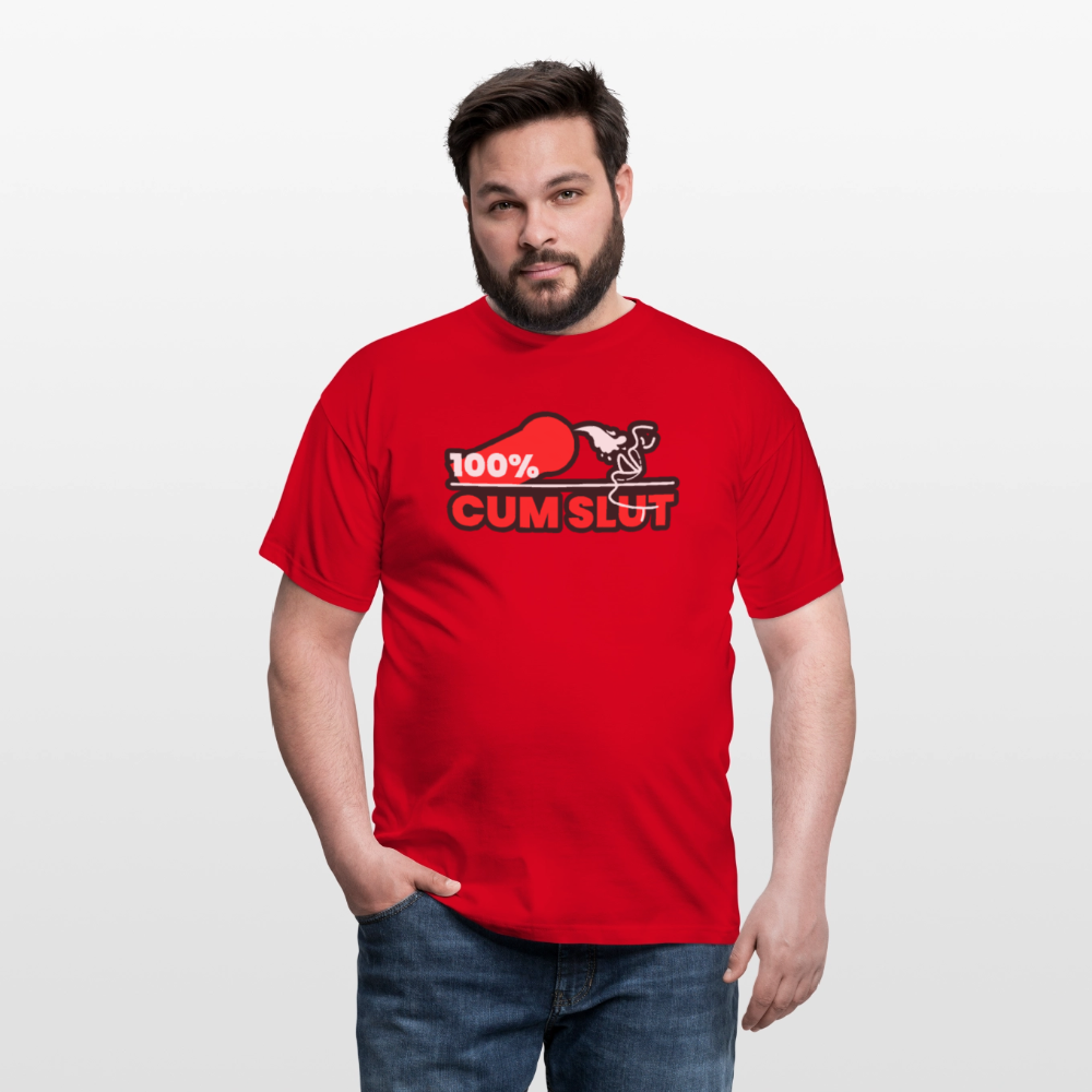 100% CUM SLUT | Kink Fetish Pride T-Shirt - Rot