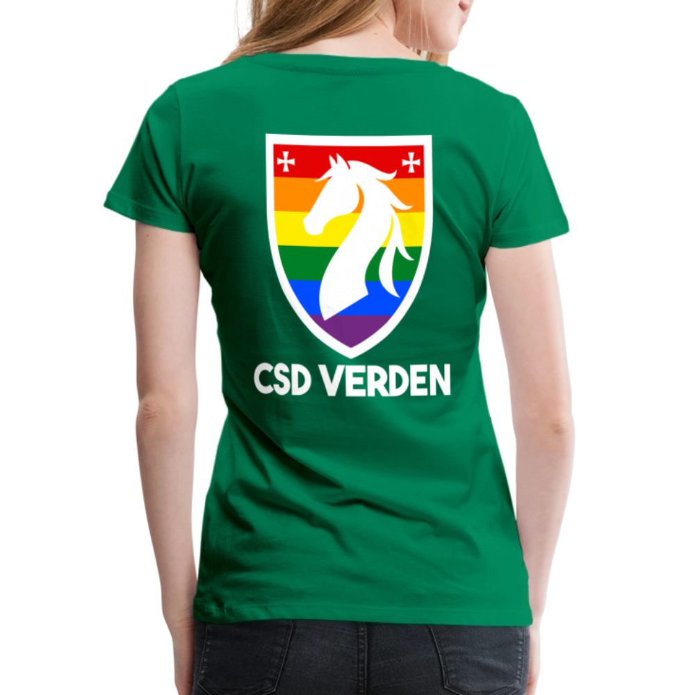 CSD Verden Premium Pride T-Shirt Tailiert Doppelseitig - Kelly Green