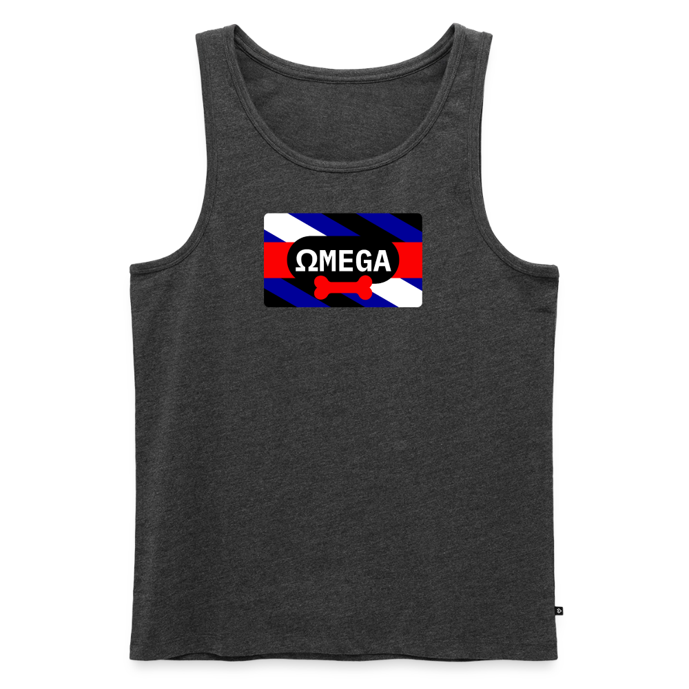OMEGA Puppy Flag | Puppy Kink Pride | Premium Tank Top - Anthrazit meliert