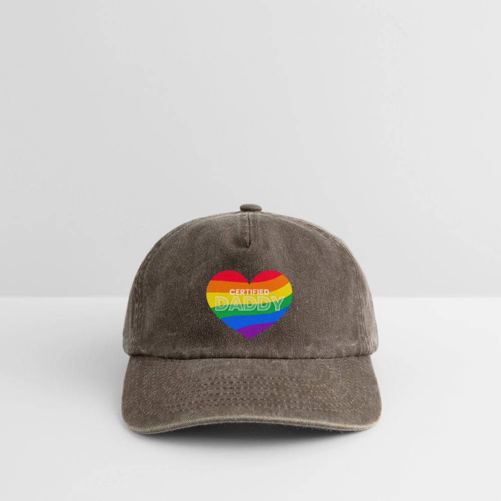 CERTIFIED DADDY | Kink Fetish Pride Vintage Cap - Vintage Braun