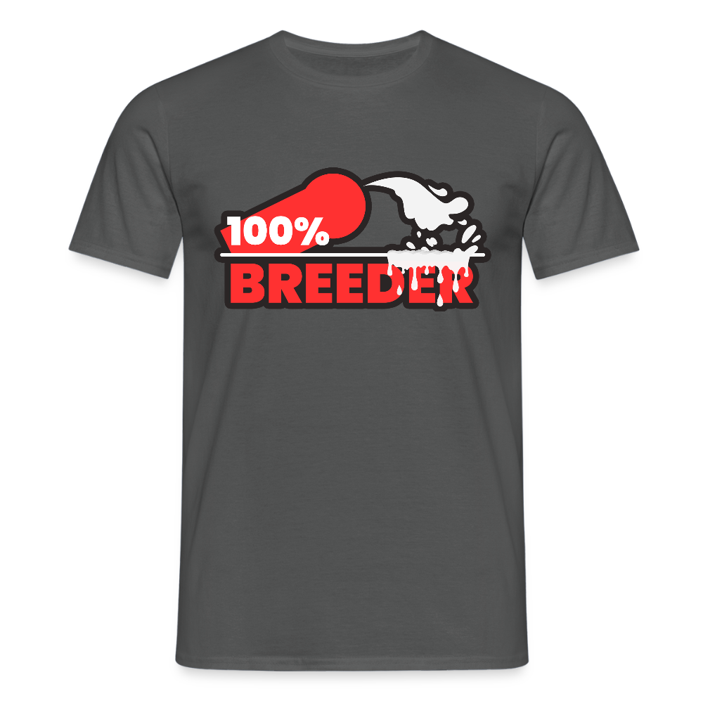 100% BREEDER | Kink Fetish Pride T-Shirt - Anthrazit