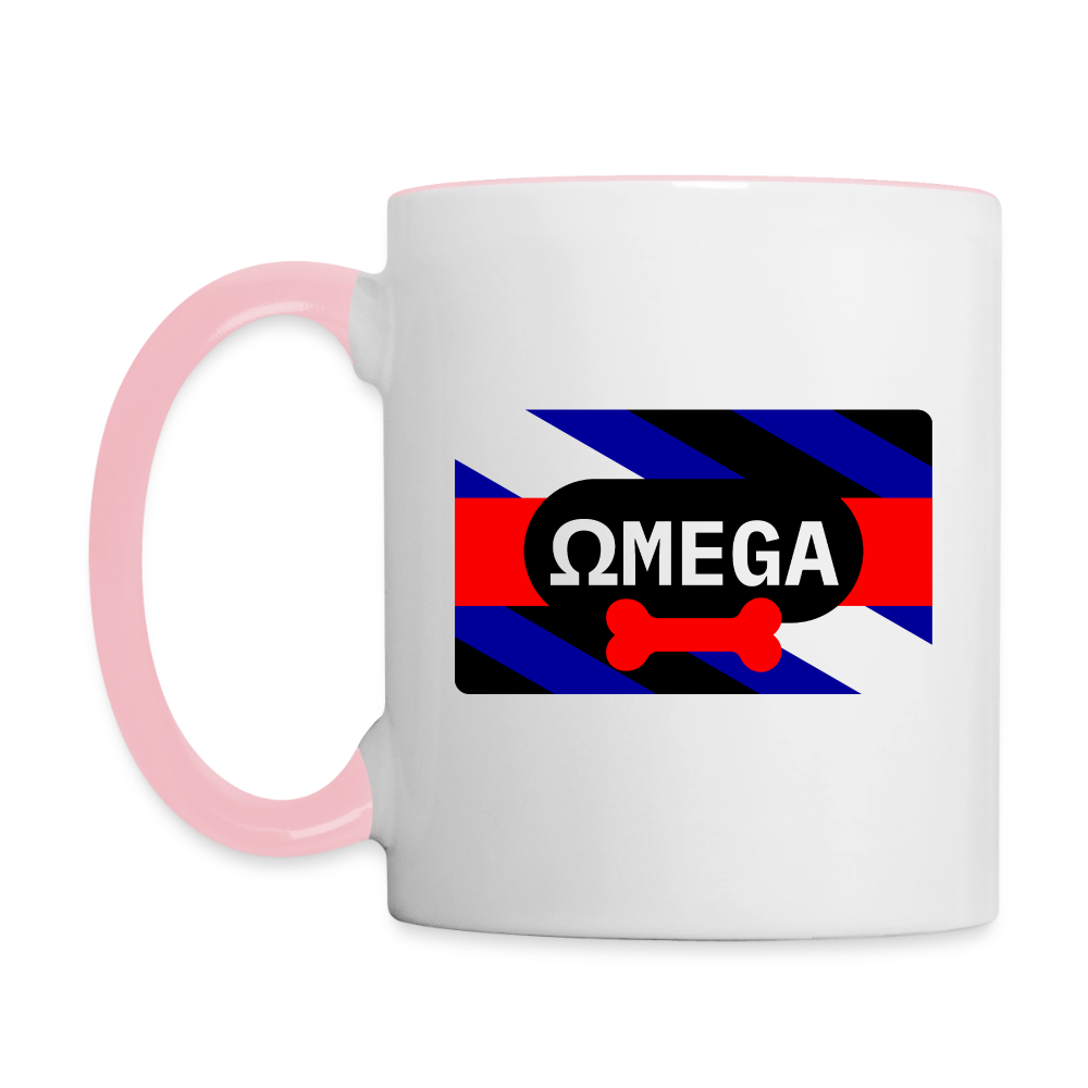 OMEGA Puppy Flag Cup | Puppy Kink Pride |Tasse zweifarbig - Weiß/Pink