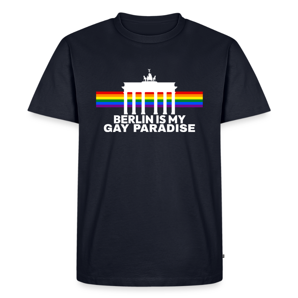 BERLIN IS MY GAY PARADISE Premium Pride T-Shirt - Navy
