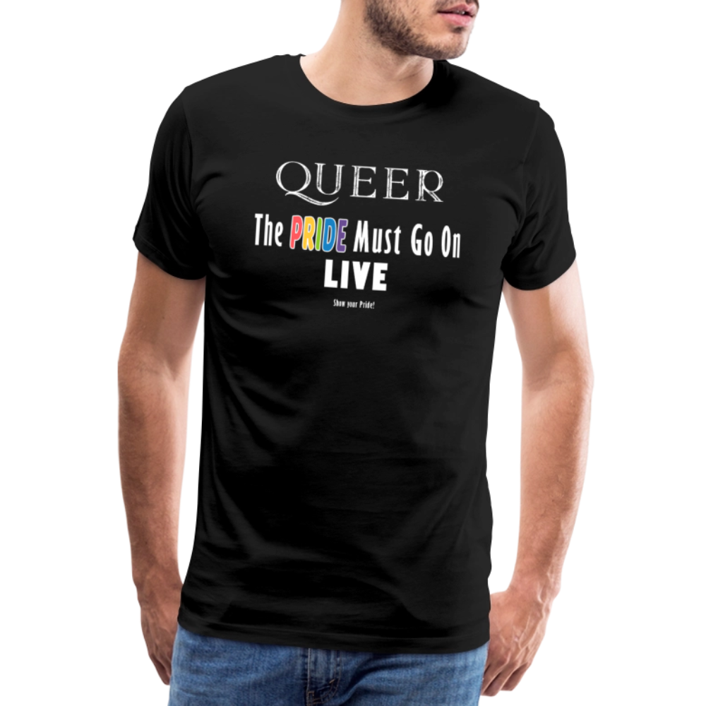 PRIDE Must Go On T-Shirt Germany Tour 2025 (weiße Schrift) - Schwarz