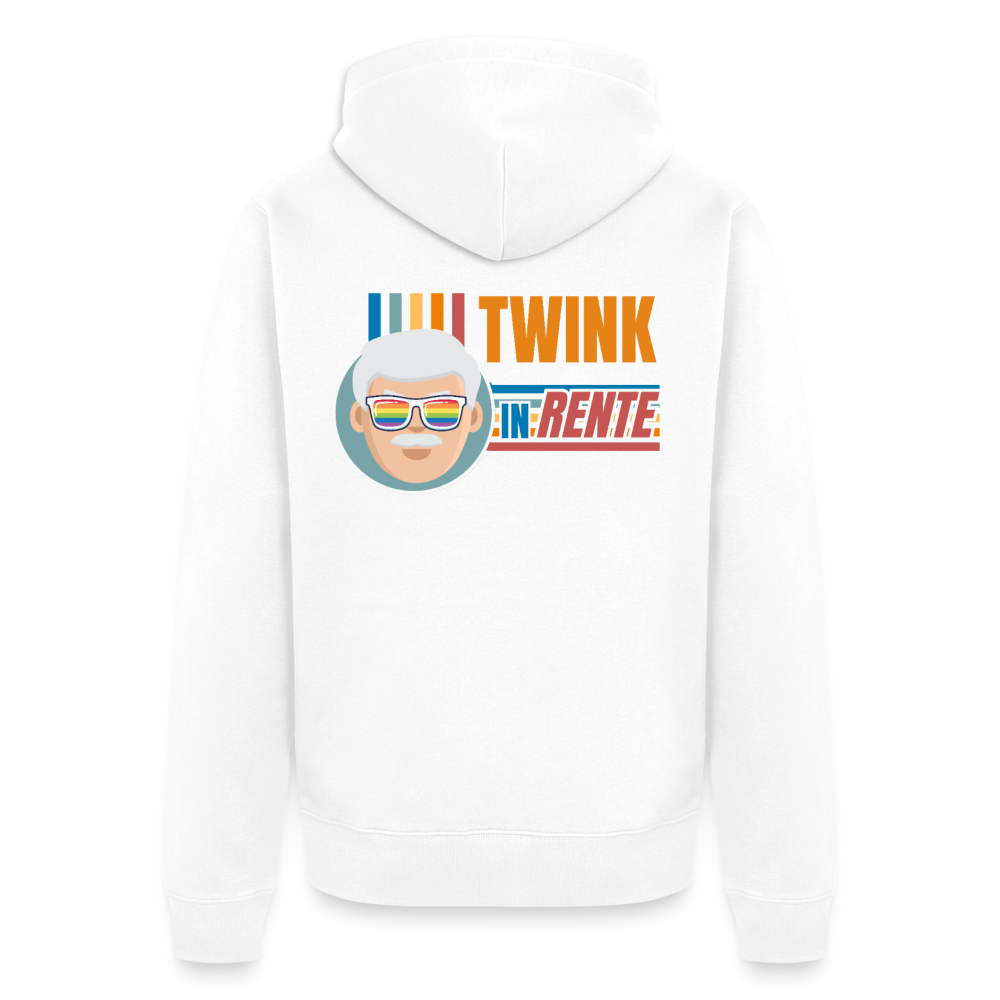 Twink in Rente Kapuzenjacke | Gay Retirement vom Jugendwahn - Weiß