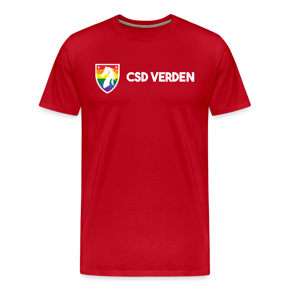 CSD Verden Premium Pride T-Shirt Doppelseitig - Rot