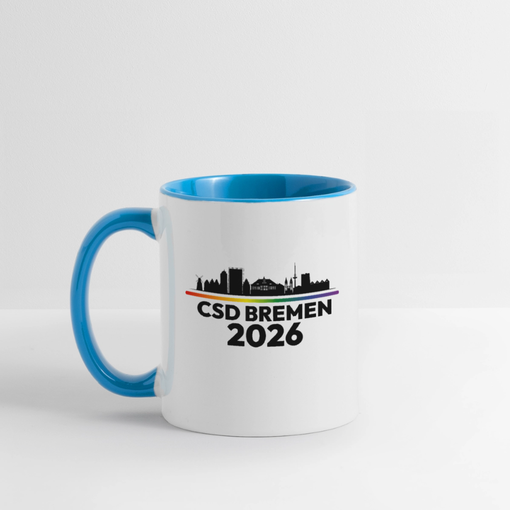 CSD BREMEN 2026 Pride Tasse zweifarbig - Weiß/Gellblau