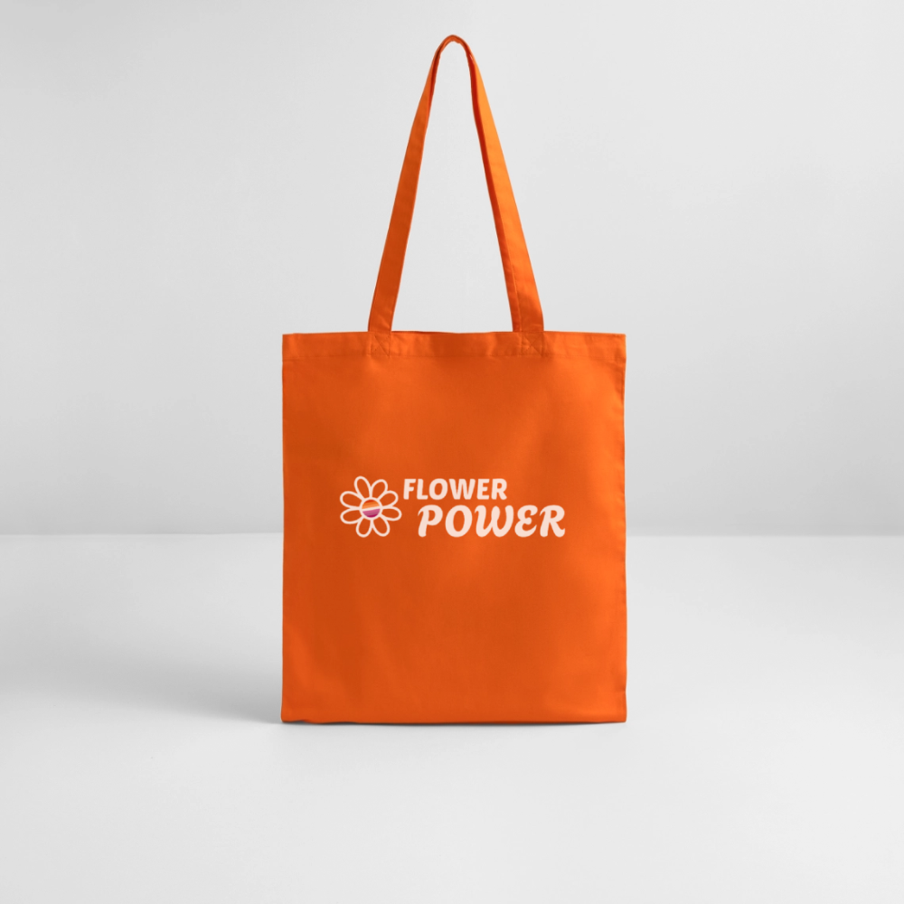 Flower Power | Lesbian Pride Bio-Stoffbeutel - Tieforange