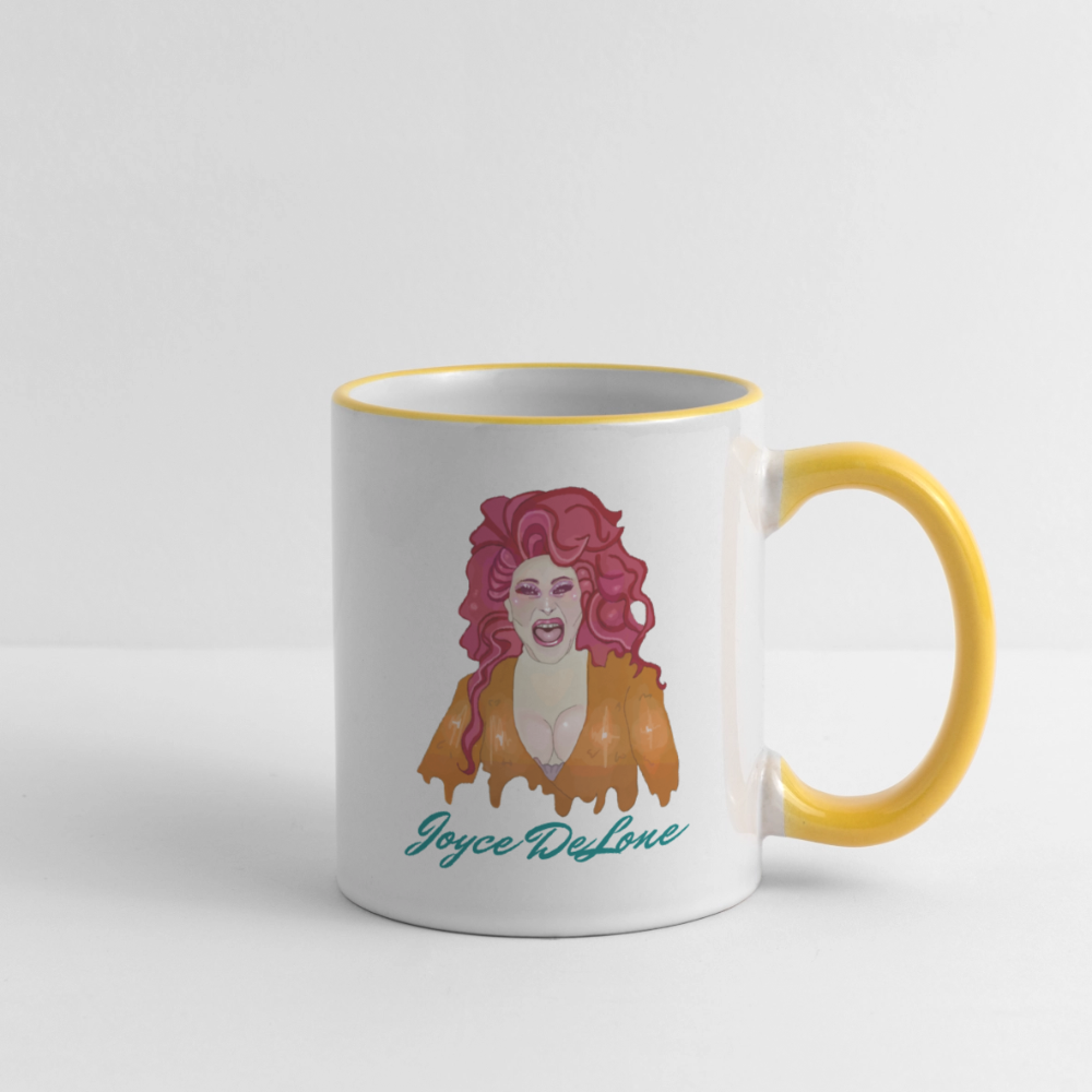 Joyce DeLone Fan-Tasse - Weiß/Gelb