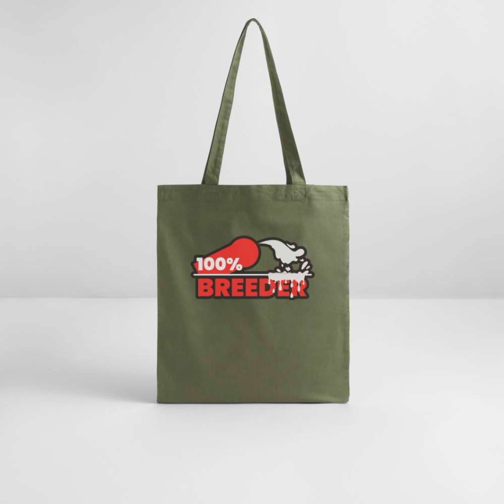 100% BREEDER | Kink Fetish Pride Bio-Stoffbeutel - Khaki