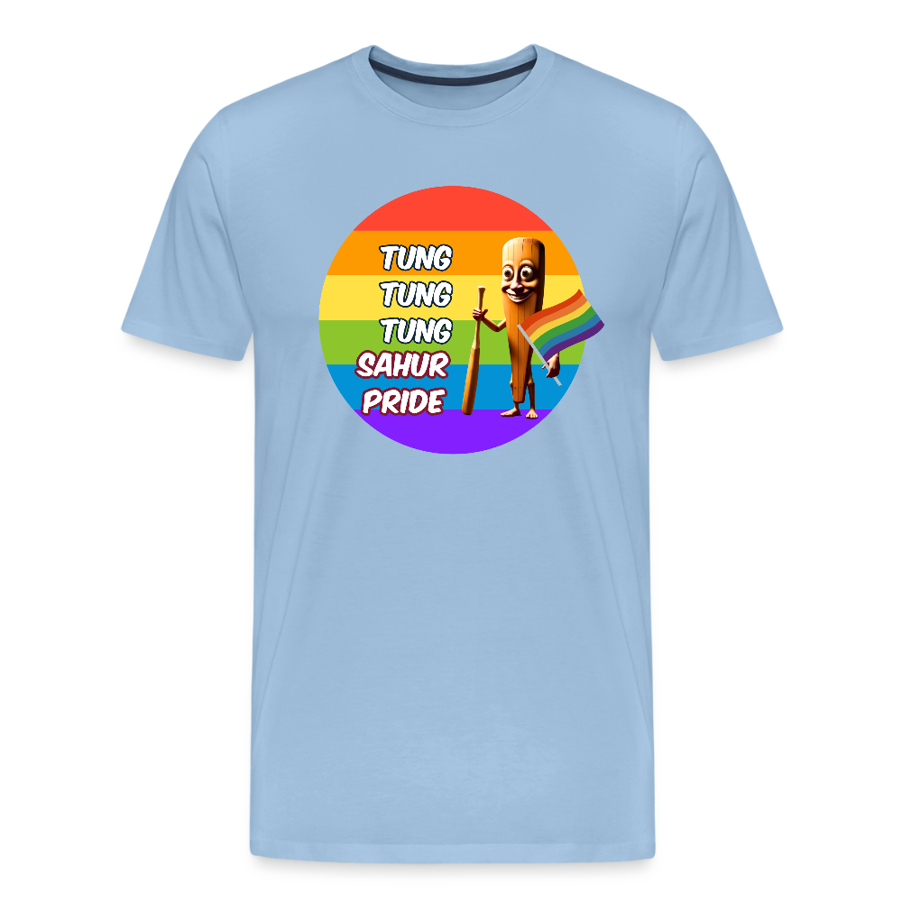 Tung Tung Tung Sahur Pride Premium T-Shirt - Sky