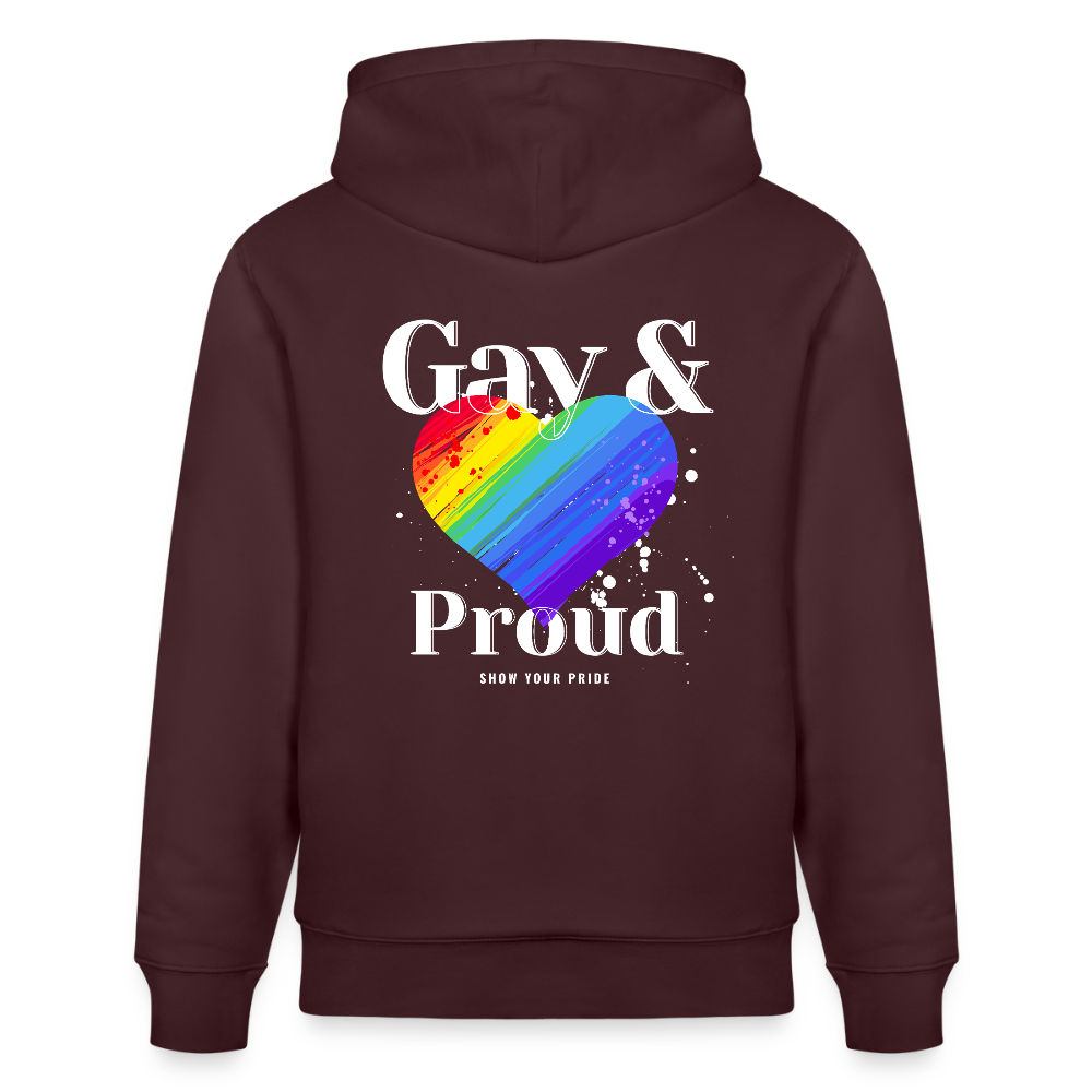 Gay & Proud | Pride Bio-Hoodie Unisex - Maroon