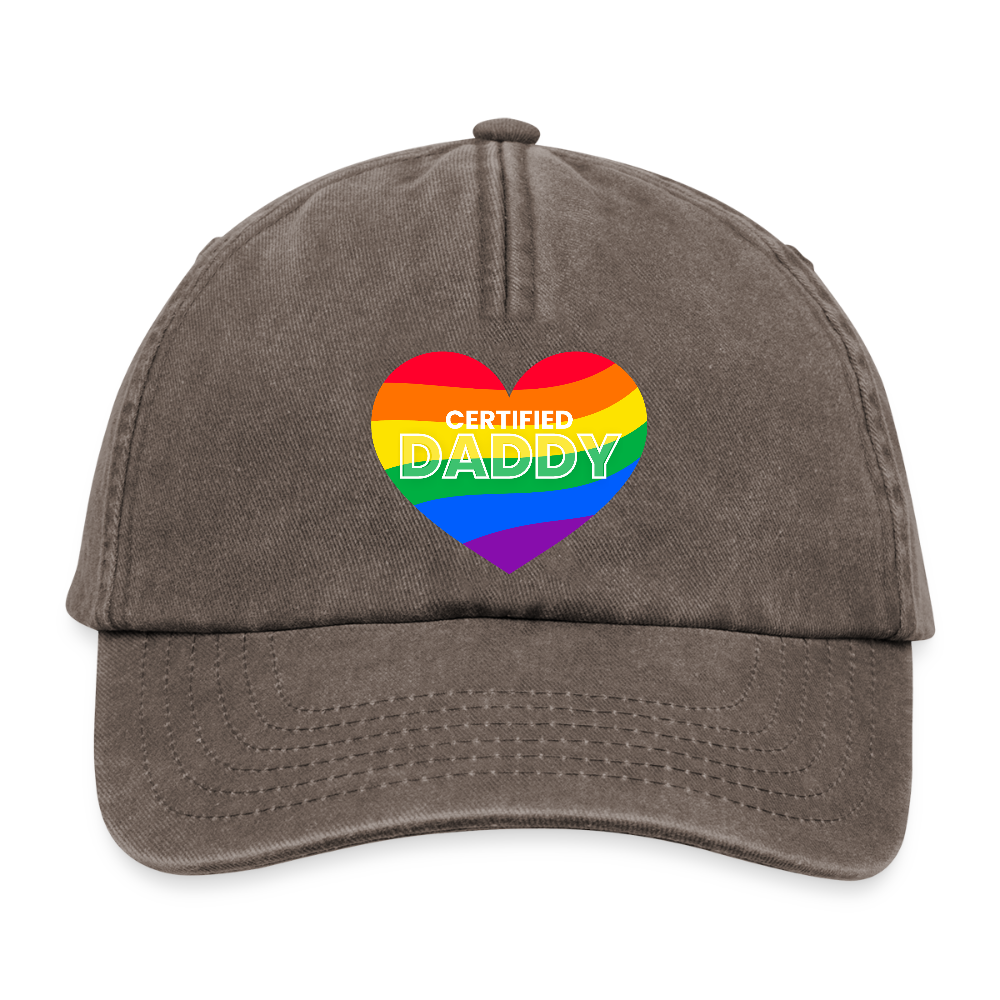 CERTIFIED DADDY | Kink Fetish Pride Vintage Cap - Vintage Braun