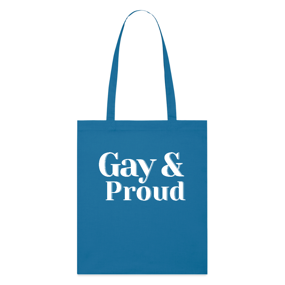 Gay & Proud | Pride Bio-Stoffbeutel [SIMPLE] - Königsblau