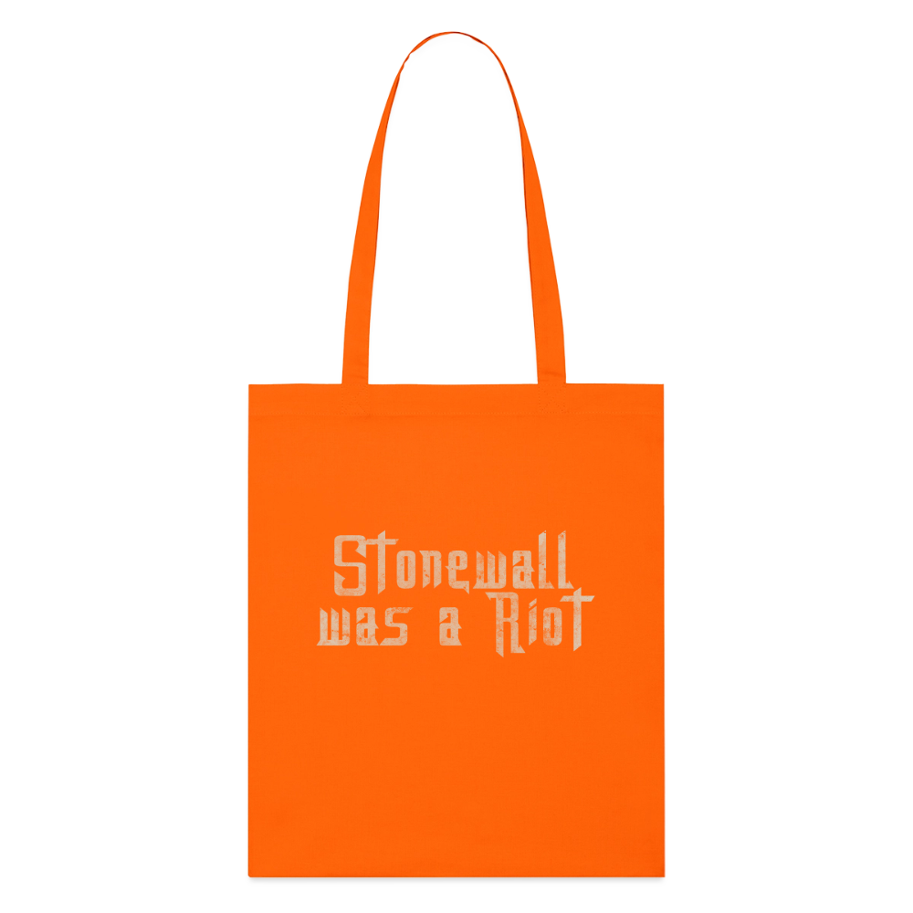 Stonewall was a Riot | Pride Bio-Stoffbeutel - Tieforange