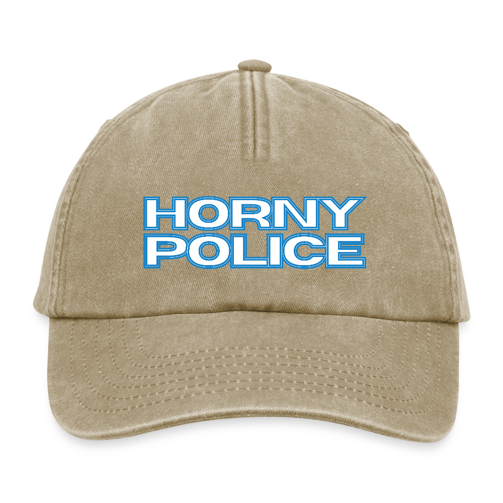HORNY POLICE | Kink Fetish Pride Vintage Cap - Vintage Beige