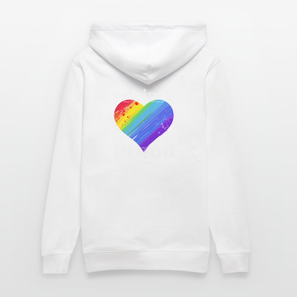 Lesbian & Proud | Pride Bio-Hoodie Unisex - Weiß