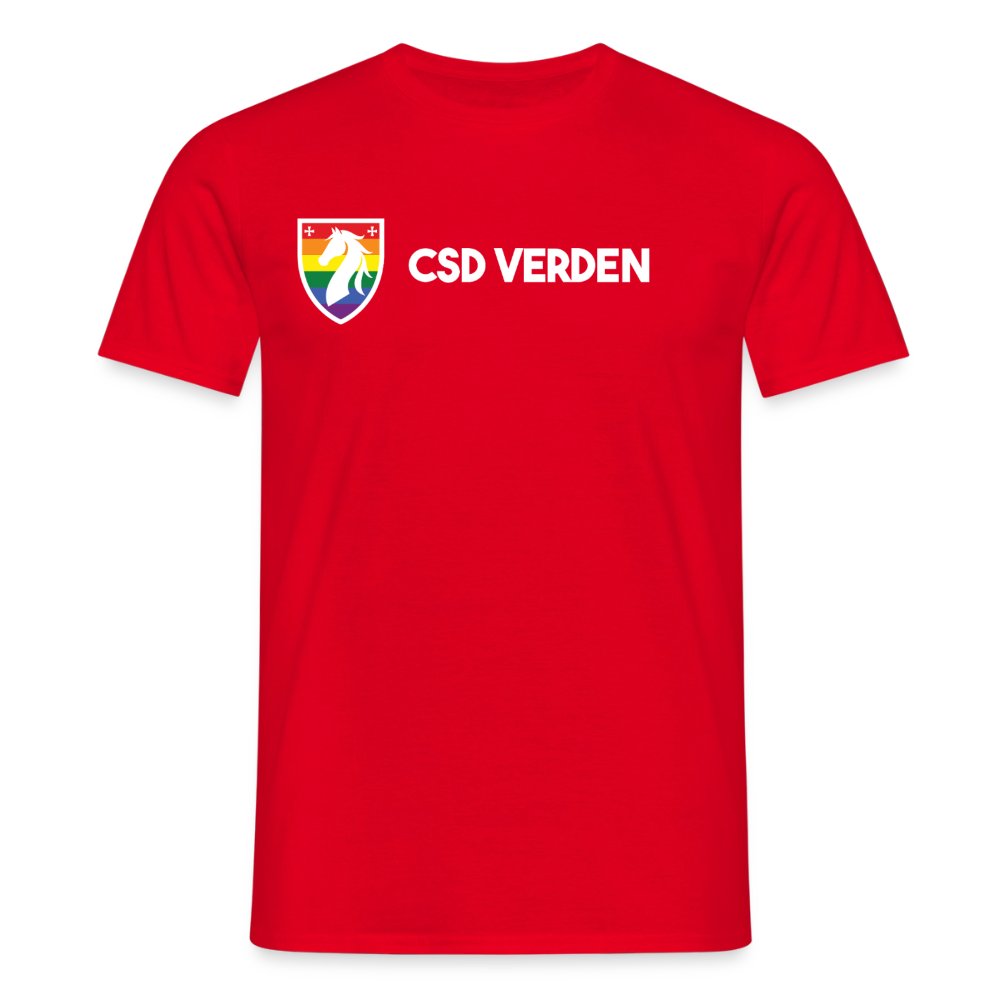CSD Verden Premium Pride T-Shirt Doppelseitig - Rot