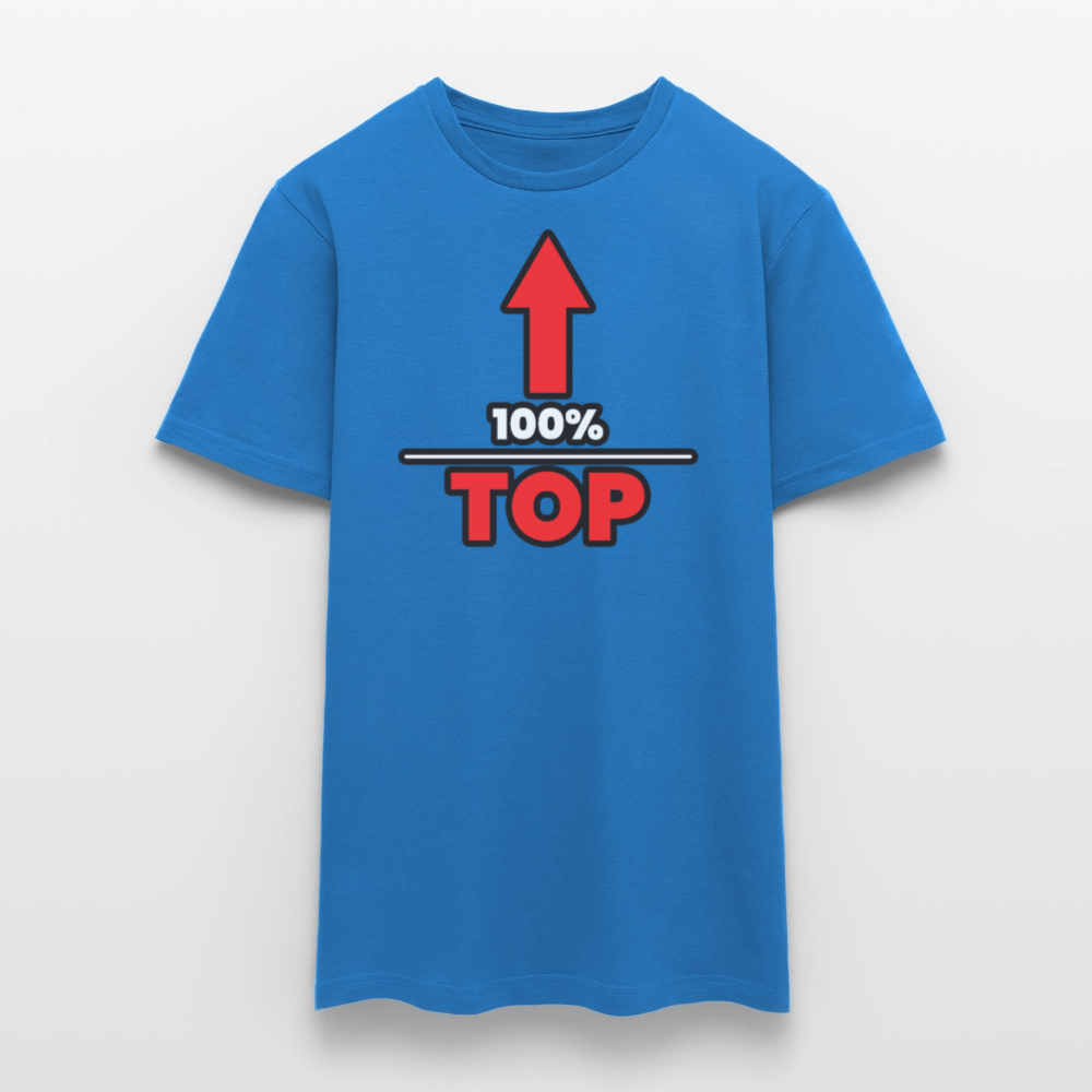 100% TOP [PFEIL] | Kink Fetish Pride T-Shirt - Royalblau