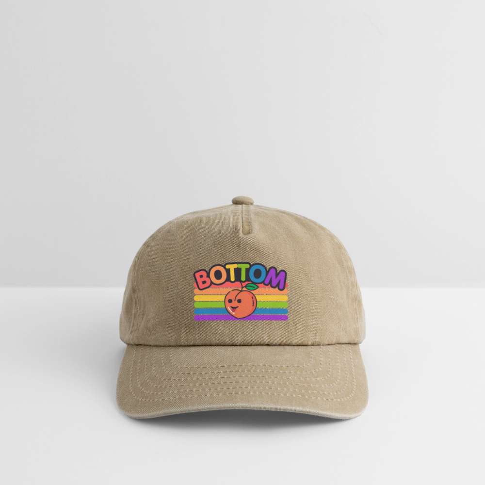 Bottom Gay | Pride Vintage Cap - Vintage Beige