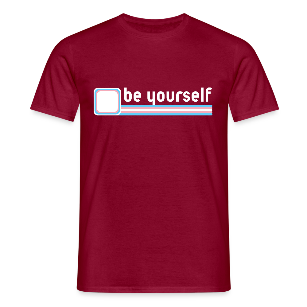 "be yourself" | Trans Pride T-Shirt - Ziegelrot