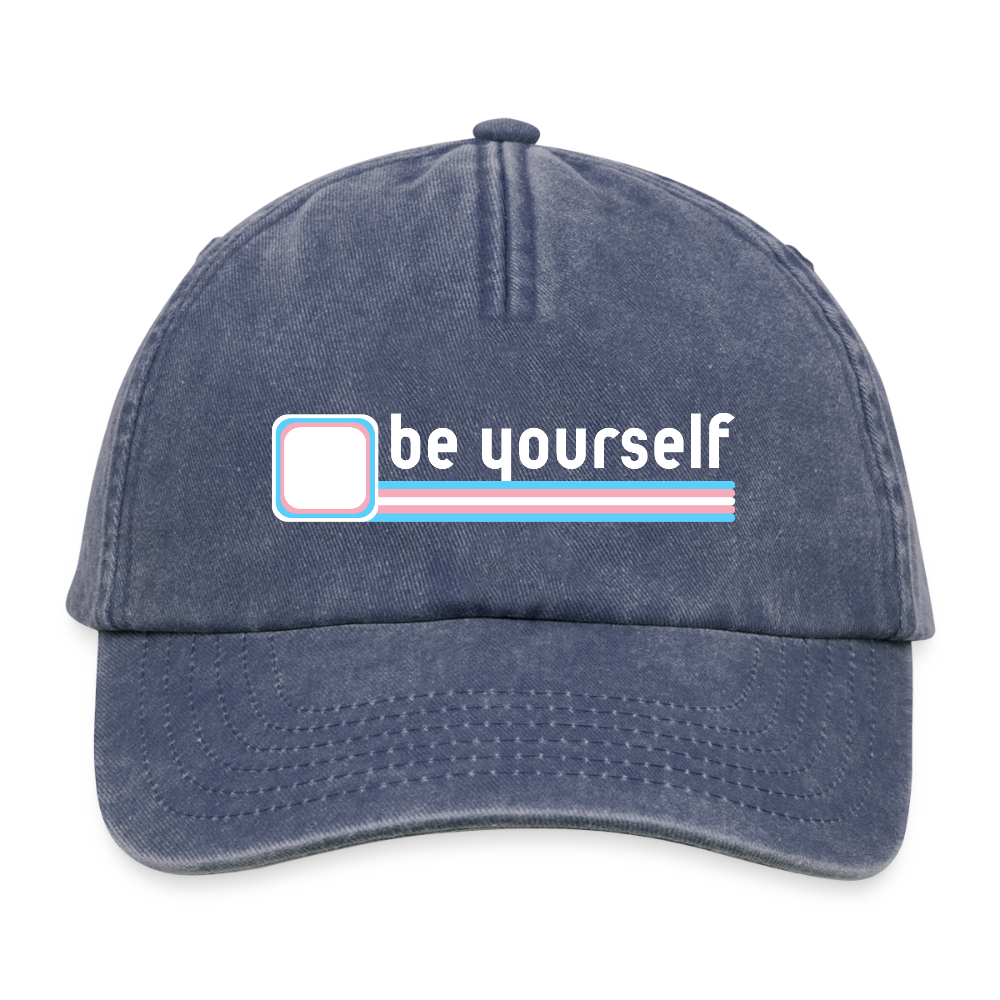 "be yourself" | Trans Pride Vintage Cap - Vintage Denim