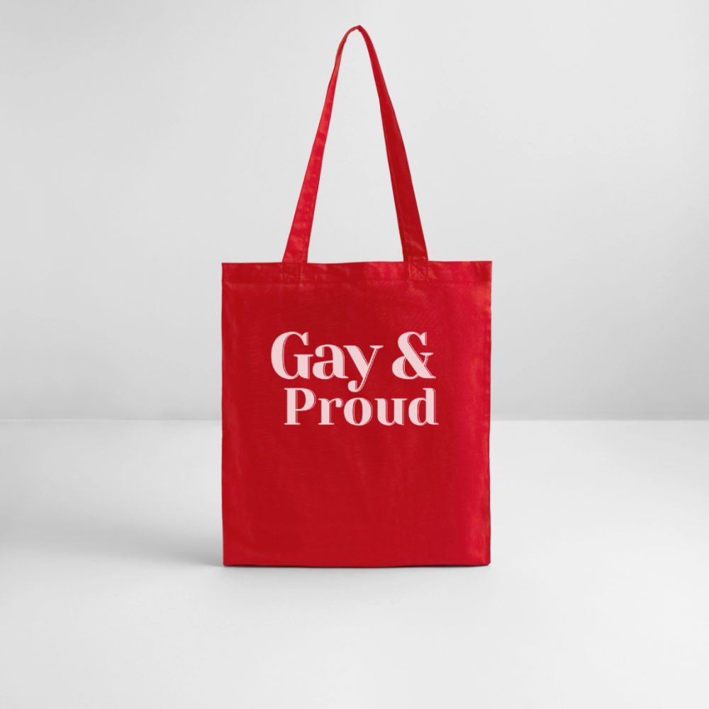 Gay & Proud | Pride Bio-Stoffbeutel [SIMPLE] - Rot