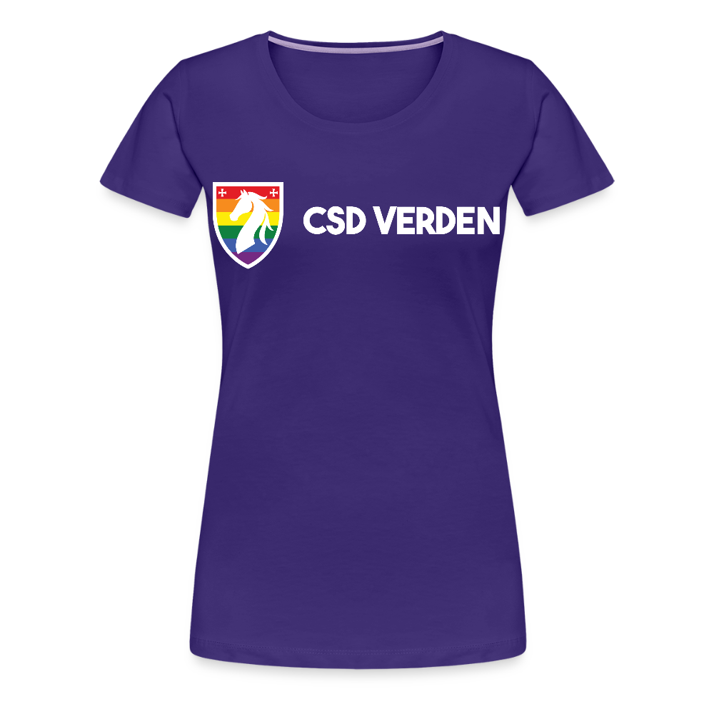 CSD Verden Premium Pride T-Shirt Tailiert Doppelseitig - Lila
